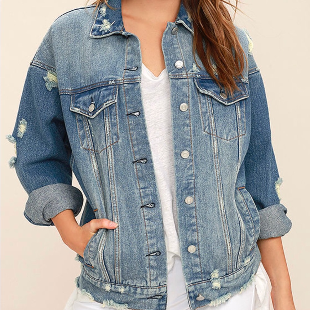 Lulus oversized denim jacket